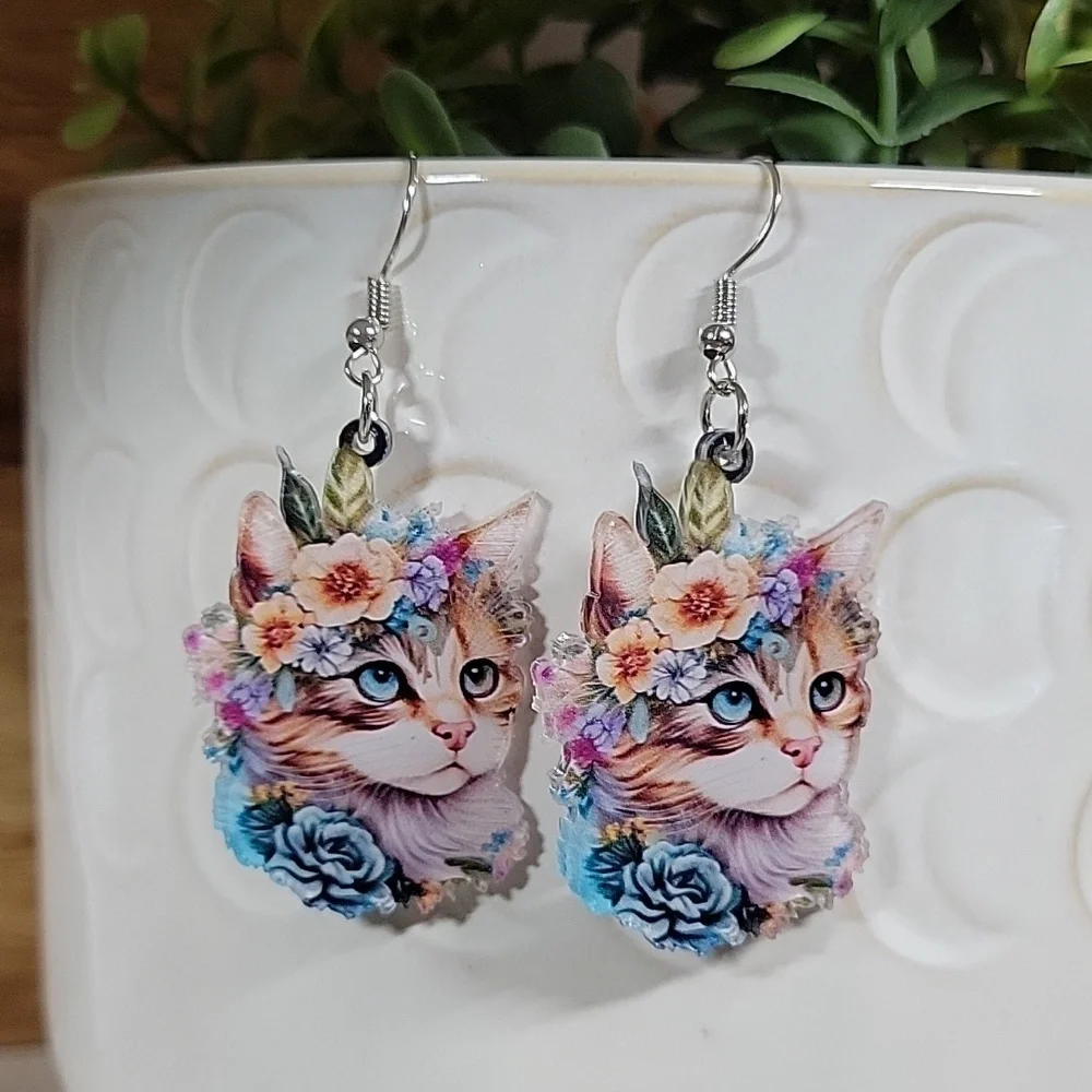 🔥LAST PAIR🔥 BOHEMIAN KITTY DROP EARRINGS